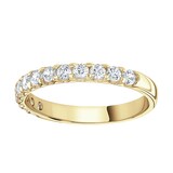 Goldsmiths 9ct Yellow Gold 0.50 Carat Round Brilliant Cut Claw Set Half Eternity Ring