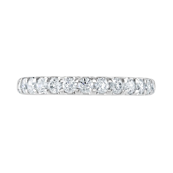 Goldsmiths Platinum 0.50 Carat Round Brilliant Cut Claw Set Half Eternity Ring