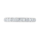 Goldsmiths Platinum 0.50 Carat Round Brilliant Cut Claw Set Half Eternity Ring