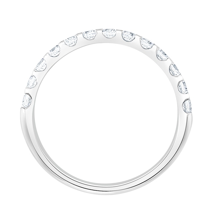 Goldsmiths Platinum 0.50 Carat Round Brilliant Cut Claw Set Half Eternity Ring