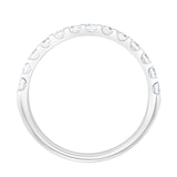 Goldsmiths Platinum 0.50 Carat Round Brilliant Cut Claw Set Half Eternity Ring
