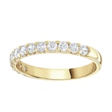 Goldsmiths 18ct Yellow Gold 0.50 Carat Round Brilliant Cut Claw Set Half Eternity Ring