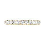 Goldsmiths 18ct Yellow Gold 0.50 Carat Round Brilliant Cut Claw Set Half Eternity Ring