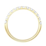 Goldsmiths 18ct Yellow Gold 0.50 Carat Round Brilliant Cut Claw Set Half Eternity Ring