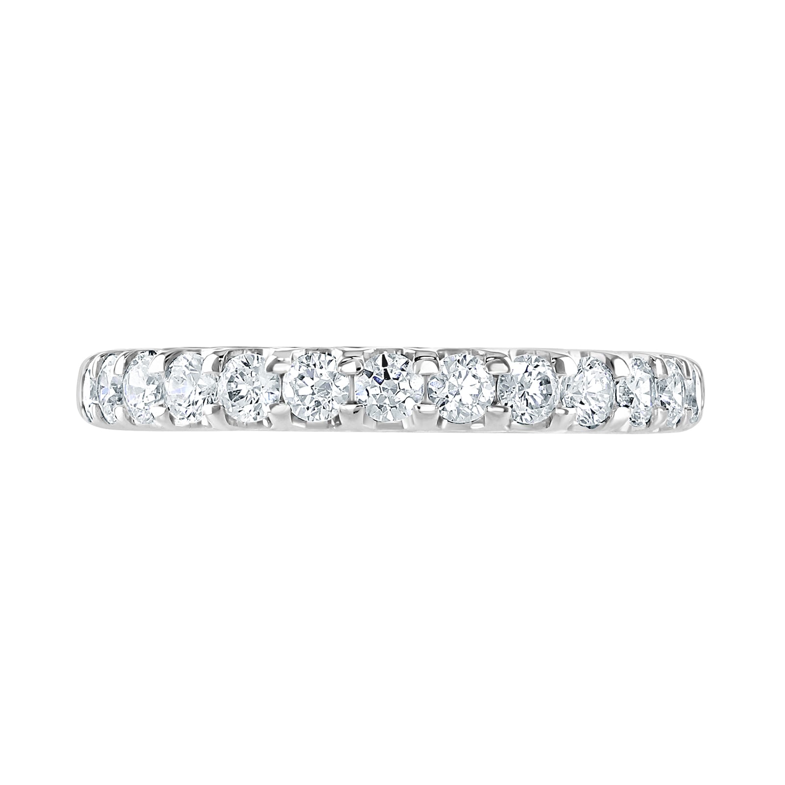 Goldsmiths Platinum 0.50 Carat Round Brilliant Cut Claw Set Half Eternity Ring