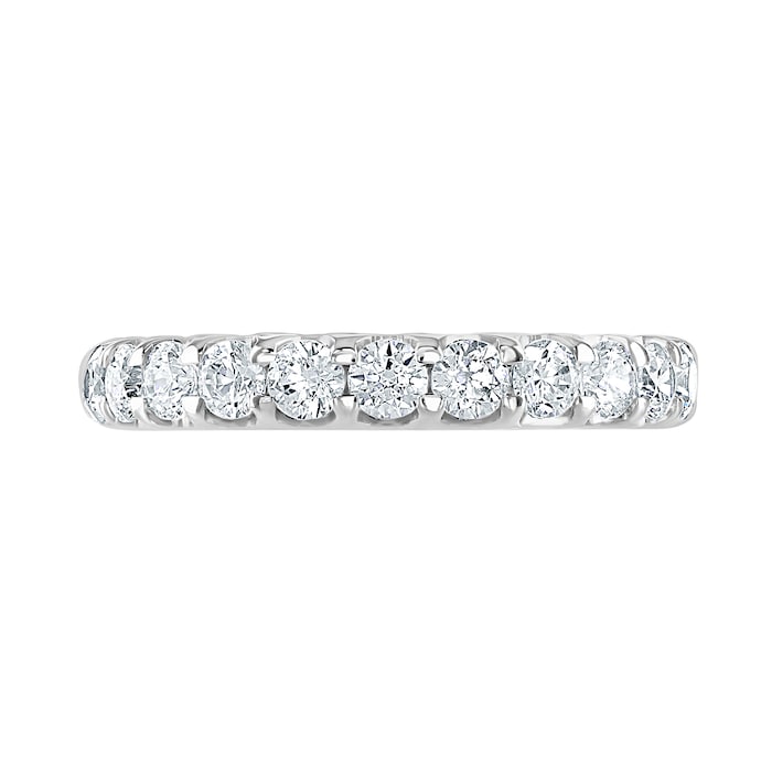 Goldsmiths 18ct White Gold 0.75 Carat Round Brilliant Cut Claw Set Half Eternity Ring