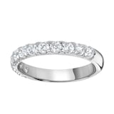 Goldsmiths 18ct White Gold 0.75 Carat Round Brilliant Cut Claw Set Half Eternity Ring