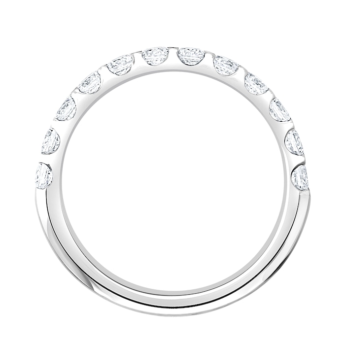Goldsmiths 18ct White Gold 0.75 Carat Round Brilliant Cut Claw Set Half Eternity Ring