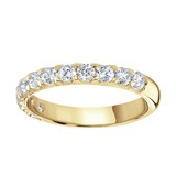 Goldsmiths 18ct Yellow Gold 0.75 Carat Round Brilliant Cut Claw Set Half Eternity Ring