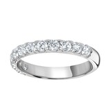 Goldsmiths 18ct White Gold 0.75 Carat Round Brilliant Cut Claw Set Half Eternity Ring