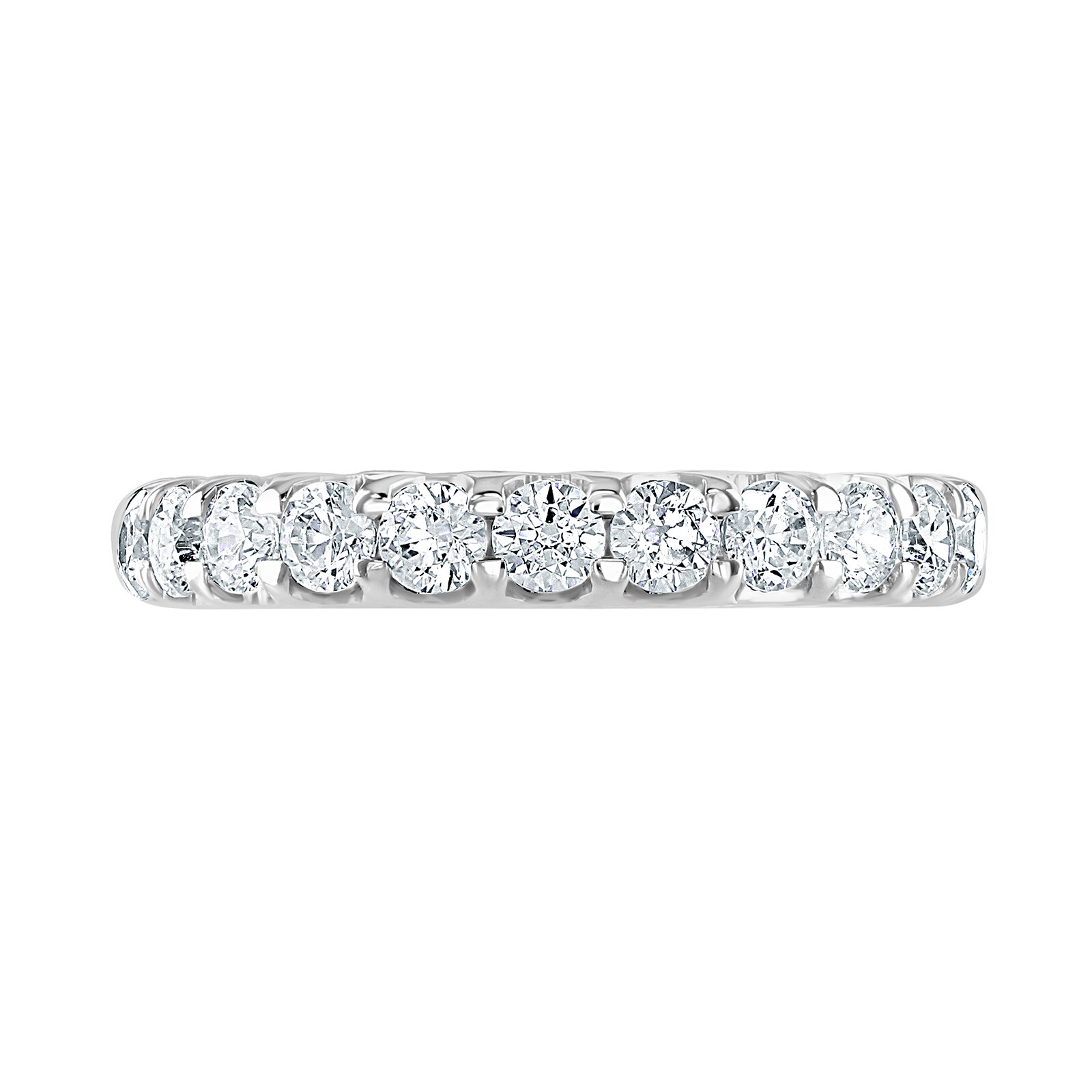 Goldsmiths Platinum 0.75 Carat Round Brilliant Cut Claw Set Half Eternity Ring