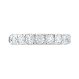 Goldsmiths 18ct White Gold 1.00 Carat Round Brilliant Cut Claw Set Half Eternity Ring - Ring Size V