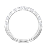 Goldsmiths 18ct White Gold 1.00 Carat Round Brilliant Cut Claw Set Half Eternity Ring - Ring Size V