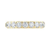 Goldsmiths 18ct Yellow Gold 1.00 Carat Round Brilliant Cut Claw Set Half Eternity Ring