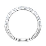 Goldsmiths Platinum 1.00 Carat Round Brilliant Cut Claw Set Half Eternity Ring