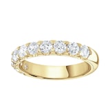 Goldsmiths 18ct Yellow Gold 1.00 Carat Round Brilliant Cut Claw Set Half Eternity Ring