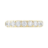 Goldsmiths 18ct Yellow Gold 1.00 Carat Round Brilliant Cut Claw Set Half Eternity Ring
