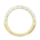 Goldsmiths 18ct Yellow Gold 1.00 Carat Round Brilliant Cut Claw Set Half Eternity Ring