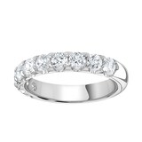Goldsmiths 9ct White Gold 1.00 Carat Round Brilliant Cut Claw Set Half Eternity Ring