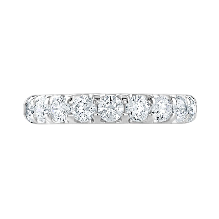 Goldsmiths Platinum 1.00 Carat Round Brilliant Cut Claw Set Half Eternity Ring
