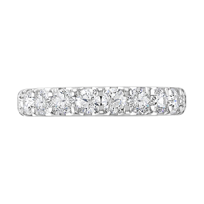 Goldsmiths Platinum 1.30 Carat Round Brilliant Cut Claw Set Half Eternity Ring - Ring Size Y