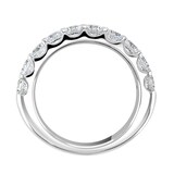 Goldsmiths Platinum 1.30 Carat Round Brilliant Cut Claw Set Half Eternity Ring  - Ring Size Y