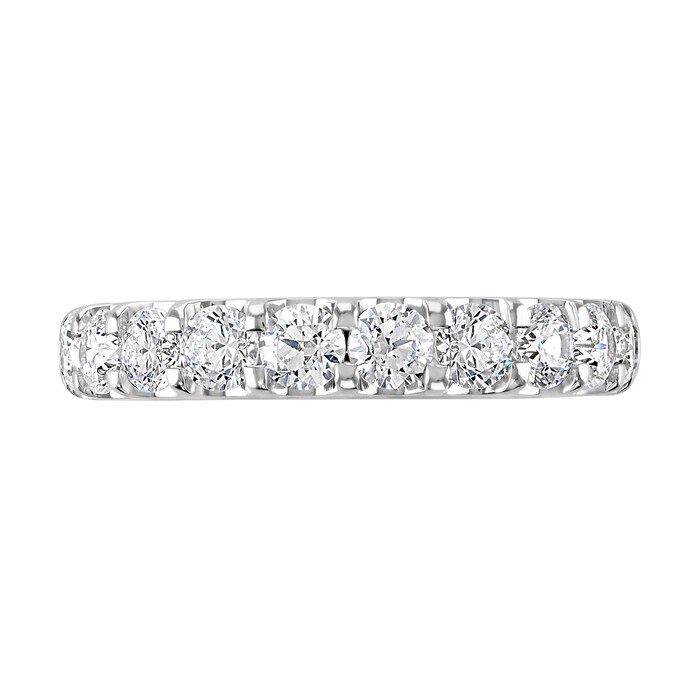 Goldsmiths Platinum 1.30 Carat Round Brilliant Cut Claw Set Half Eternity Ring