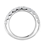 Goldsmiths 18ct White Gold 1.30 Carat Round Brilliant Cut Claw Set Half Eternity Ring