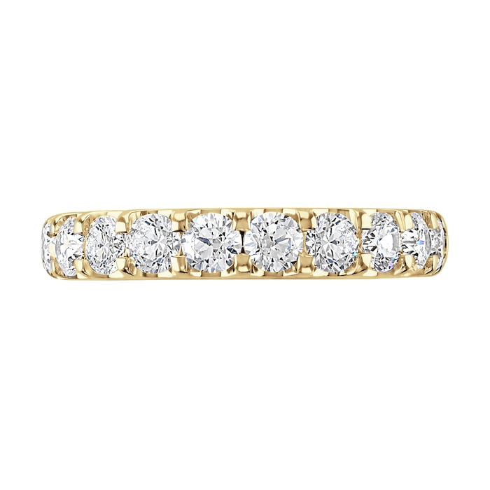 Goldsmiths 18ct Yellow Gold 1.30 Carat Round Brilliant Cut Claw Set Half Eternity Ring