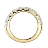 Goldsmiths 18ct Yellow Gold 1.30 Carat Round Brilliant Cut Claw Set Half Eternity Ring