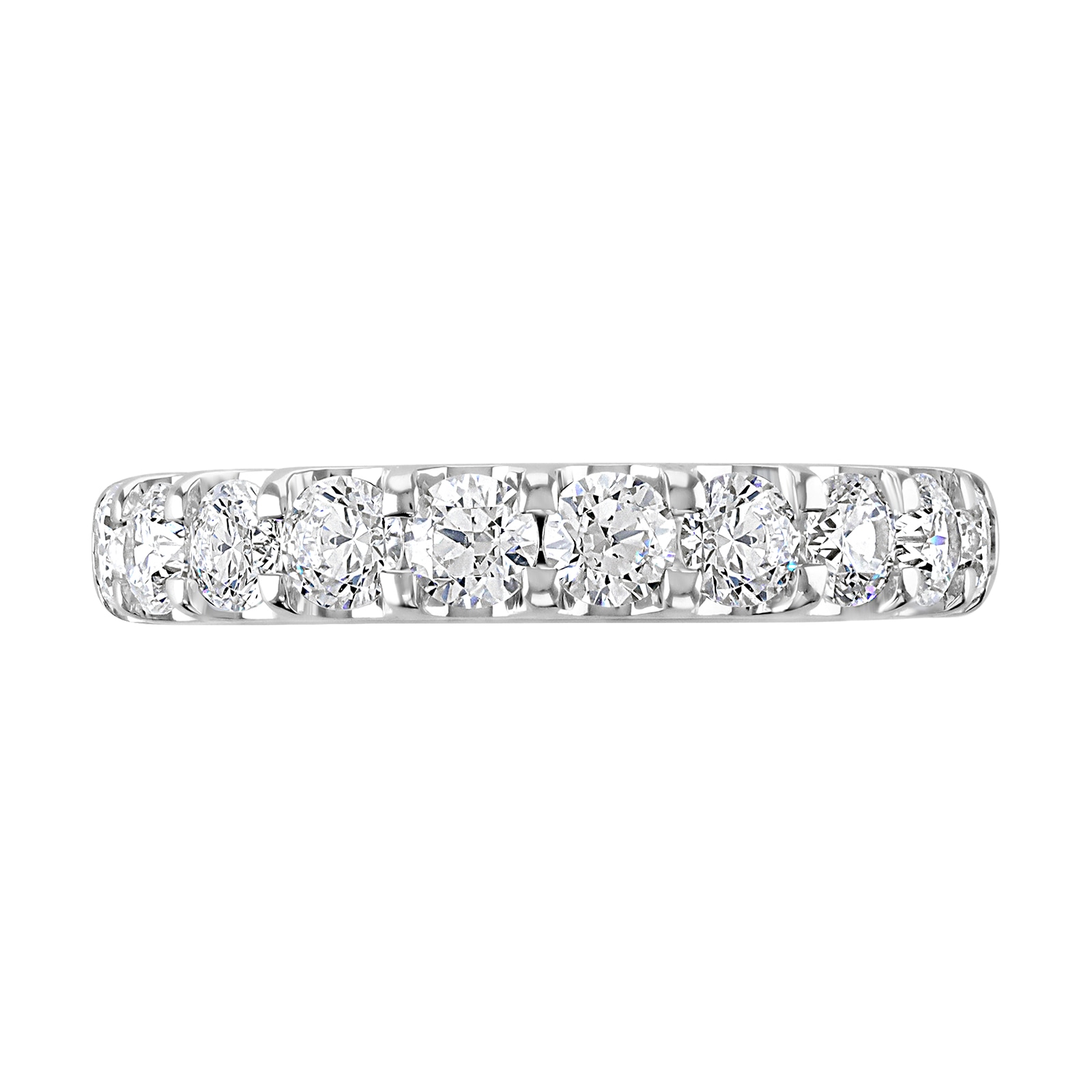 Goldsmiths 9ct White Gold 1.30 Carat Round Brilliant Cut Claw Set Half Eternity Ring
