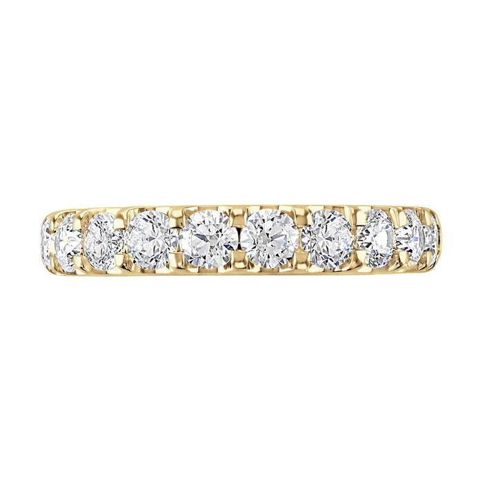 Goldsmiths 9ct Yellow Gold 1.30 Carat Round Brilliant Cut Claw Set Half Eternity Ring