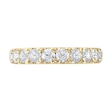 Goldsmiths 9ct Yellow Gold 1.30 Carat Round Brilliant Cut Claw Set Half Eternity Ring