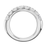 Goldsmiths Platinum 1.50 Carat Round Brilliant Cut Claw Set Half Eternity Ring