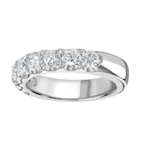 Goldsmiths 9ct White Gold 1.50 Carat Round Brilliant Cut Claw Set Half Eternity Ring