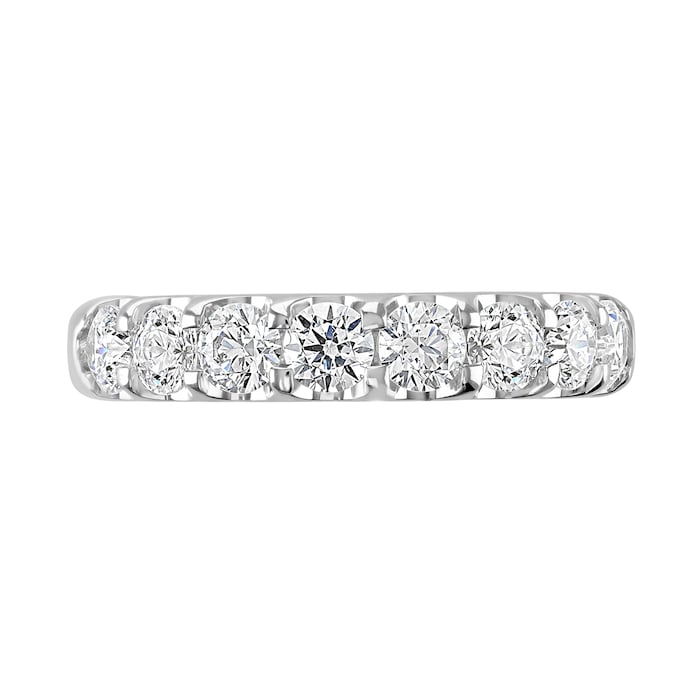 Goldsmiths 9ct White Gold 1.50 Carat Round Brilliant Cut Claw Set Half Eternity Ring