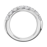 Goldsmiths 9ct White Gold 1.50 Carat Round Brilliant Cut Claw Set Half Eternity Ring