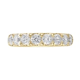 Goldsmiths 18ct Yellow Gold 2.15 Carat Round Brilliant Cut Claw Set Half Eternity Ring