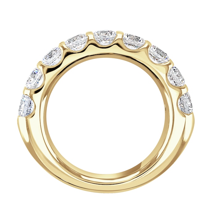 Goldsmiths 18ct Yellow Gold 2.15 Carat Round Brilliant Cut Claw Set Half Eternity Ring