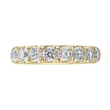 Goldsmiths 9ct Yellow Gold 2.15 Carat Round Brilliant Cut Claw Set Half Eternity Ring