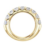 Goldsmiths 18ct Yellow Gold 2.15 Carat Round Brilliant Cut Claw Set Half Eternity Ring