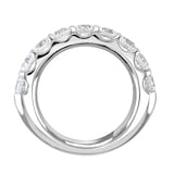 Goldsmiths Platinum 2.15 Carat Round Brilliant Cut Claw Set Half Eternity Ring  - Ring Size X