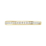 Goldsmiths 18ct Yellow Gold 0.12 Carat Round Brilliant Cut Channel Set Half Eternity Ring