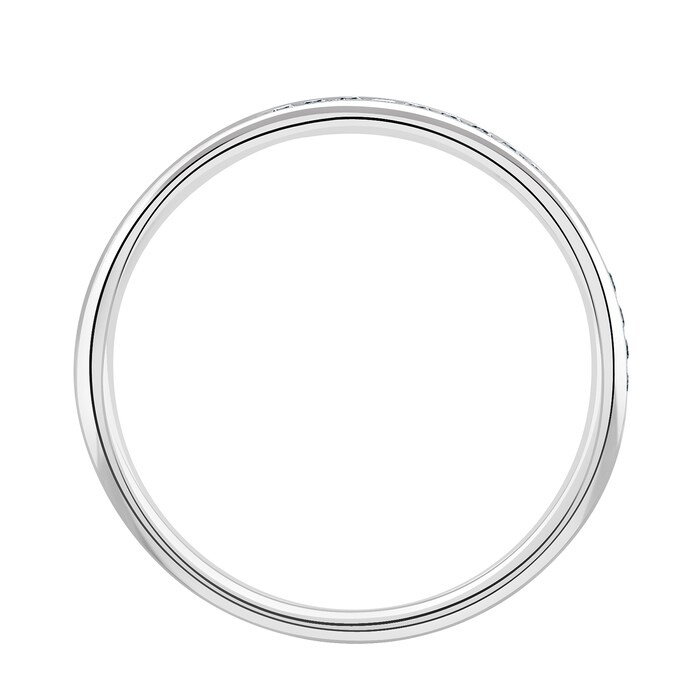 Goldsmiths 9ct White Gold 0.12 Carat Round Brilliant Cut Channel Set Half Eternity Ring