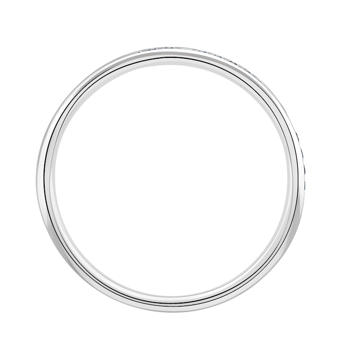 Goldsmiths Platinum 0.12 Carat Round Brilliant Cut Channel Set Half Eternity Ring - Ring Size G