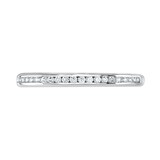 Goldsmiths 18ct White Gold 0.12 Carat Round Brilliant Cut Channel Set Half Eternity Ring