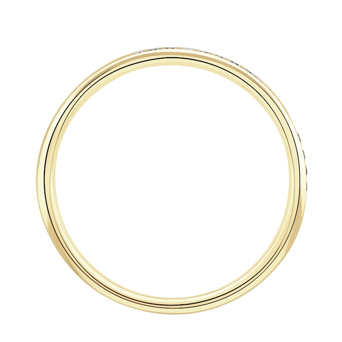 Goldsmiths 18ct Yellow Gold 0.12 Carat Round Brilliant Cut Channel Set Half Eternity Ring