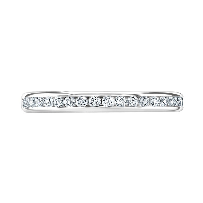 Goldsmiths 18ct White Gold 0.20 Carat Round Brilliant Cut Channel Set Half Eternity Ring