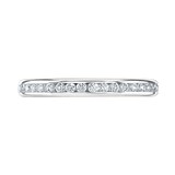 Goldsmiths 9ct White Gold 0.20 Carat Round Brilliant Cut Channel Set Half Eternity Ring