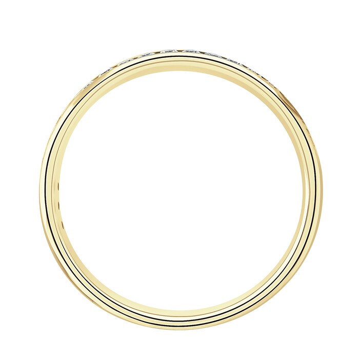 Goldsmiths 9ct Yellow Gold 0.20 Carat Round Brilliant Cut Channel Set Half Eternity Ring
